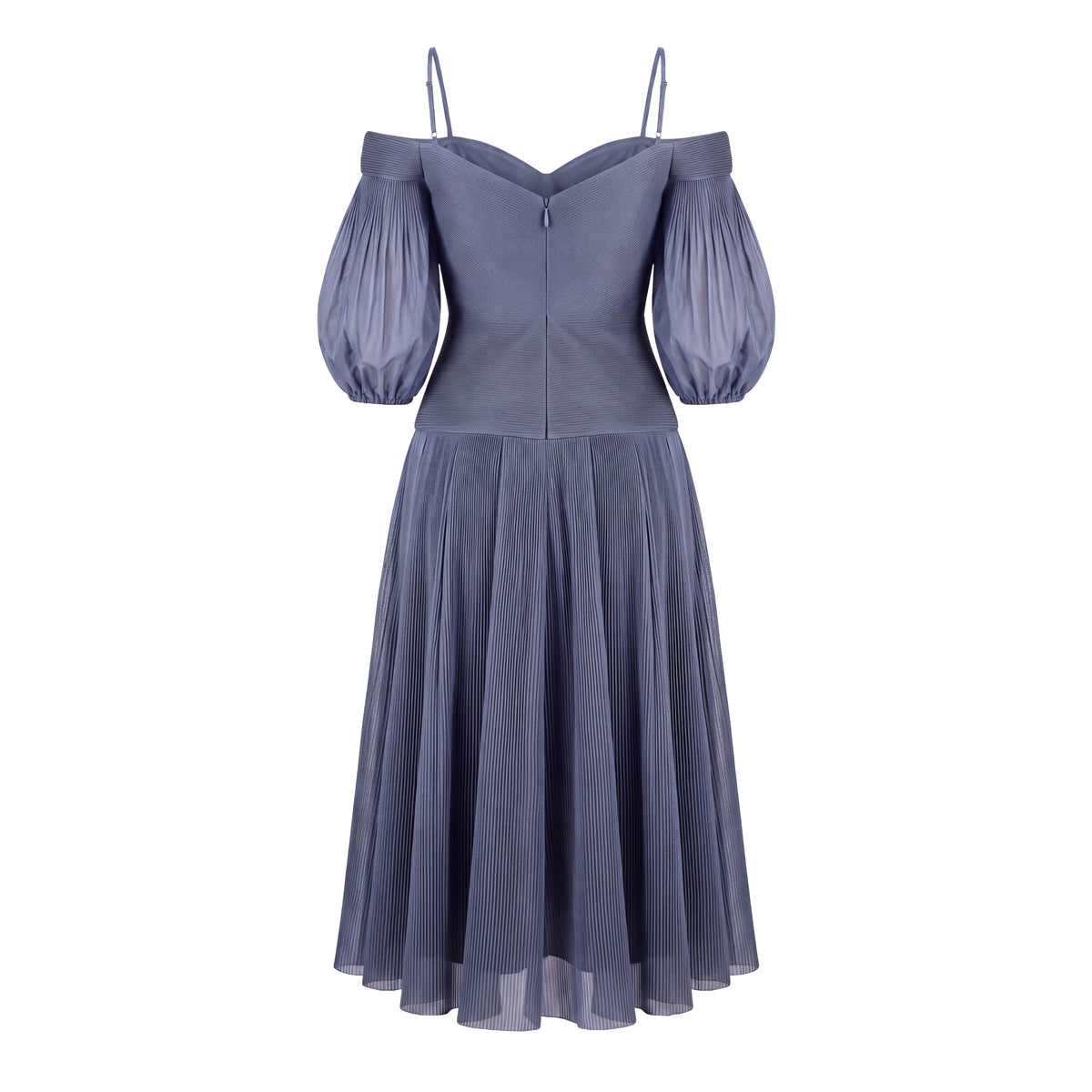 ZIMMERMANN PLEATED MIDI DRESS - SIZE 0 (US 4)