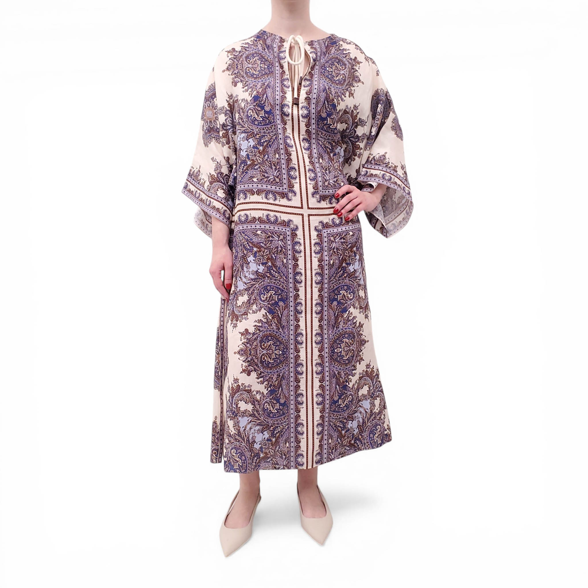 ZIMMERMANN PURPLE PAISLEY TUNIC DRESS