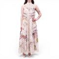 ZIMMERMANN WHITE FLORAL EYELET 'JUDE SPLICED TRIM' LONG DRESS - SIZE 2 (US 8)