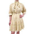 ZIMMERMANN YELLOW DROP WAIST MINI DRESS WITH BELT - SIZE 0 (US 4)