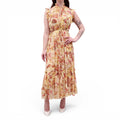 ZIMMERMANN YELLOW HIBISCUS 'MATCHMAKER FLUTTER' MIDI DRESS - SIZE 0 (US 4)