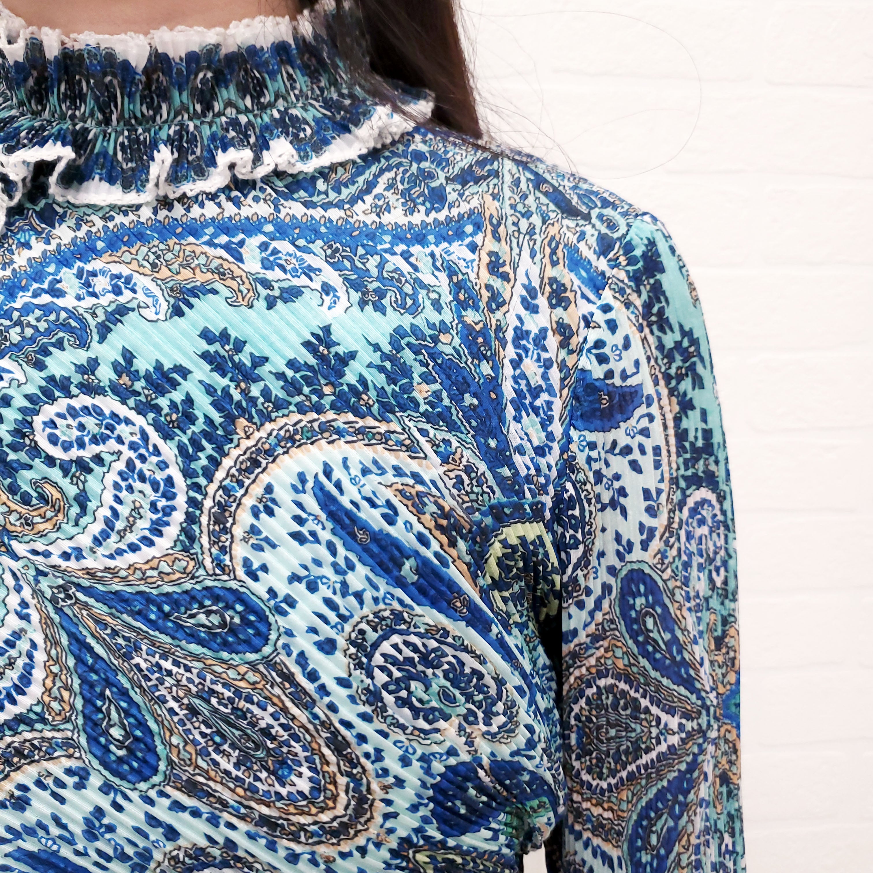 ZIMMERMANN 'MONCUR RUFFLE NECK BODICE TOP' - SIZE 3/L