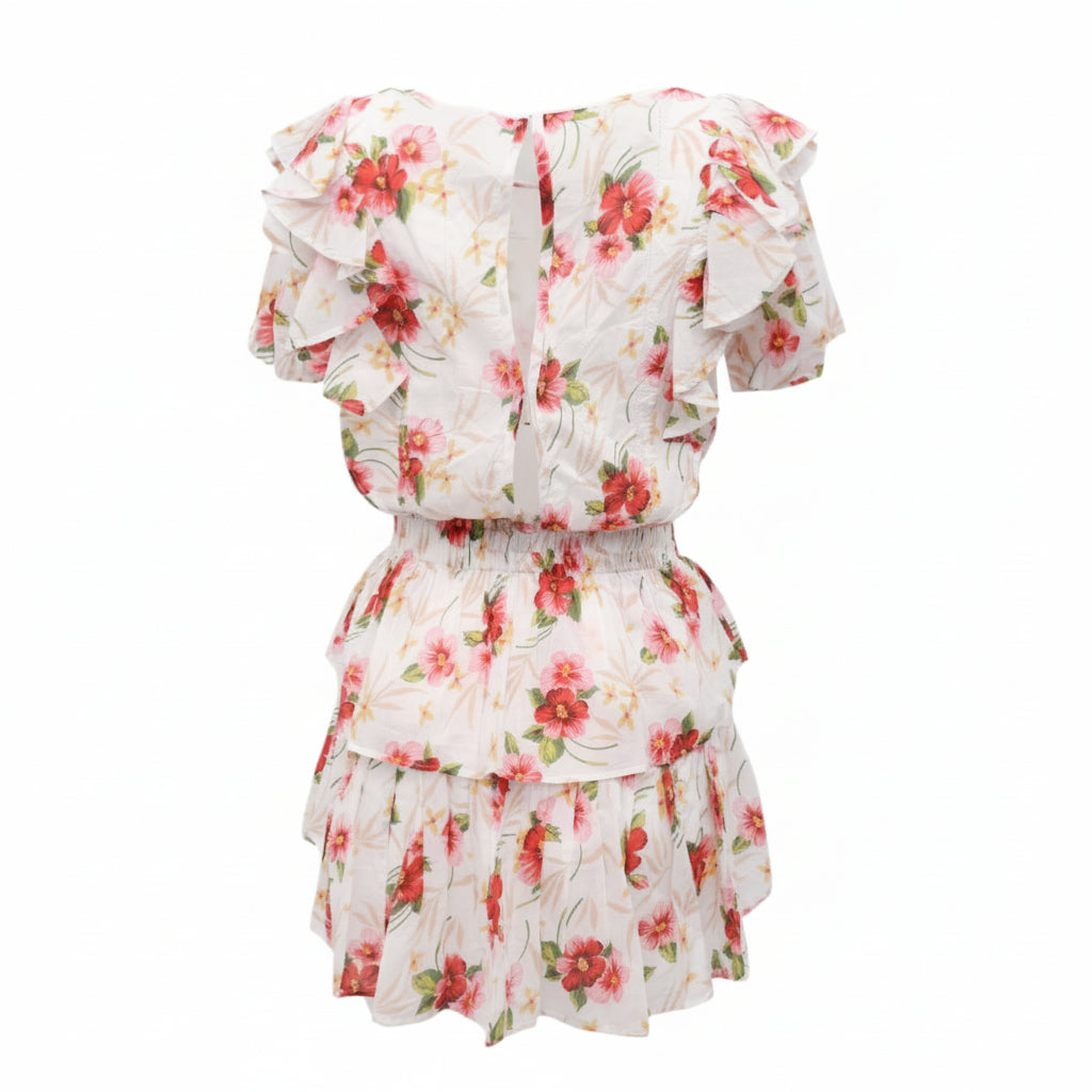 LOVESHACKFANCY 'NATASHA DRESS' IN 'ISLAND VIBES' - SIZE XS