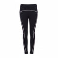 OFF-WHITE BLACK LOGO LEGGINGS WITH WHITE STRIPE DETAIL - SIZE S