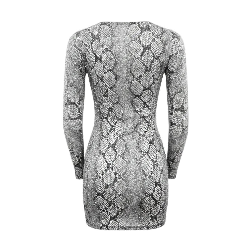COPERNI GREY SNAKESKIN DRESS - SIZE XS