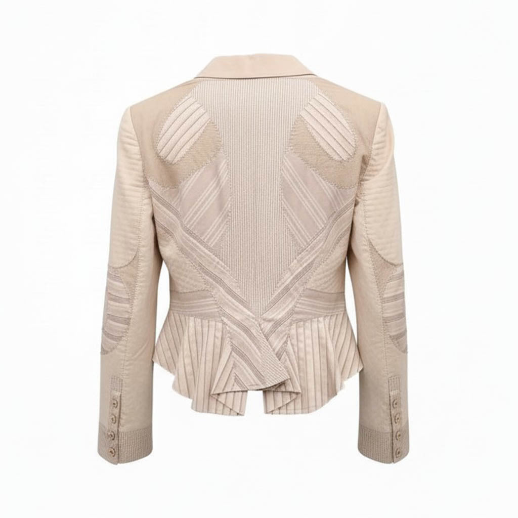 ALEXANDER MCQUEEN ARCHIVAL 2004 'DELIVERANCE' PATCHWORK JACKET - SIZE 44