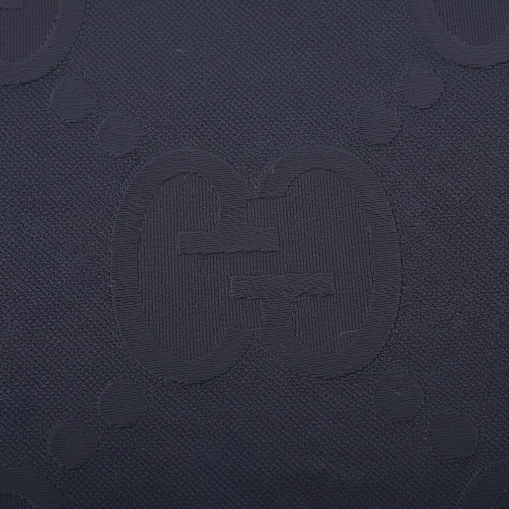GUCCI LARGE GG MONOGRAM BLACK SCARF