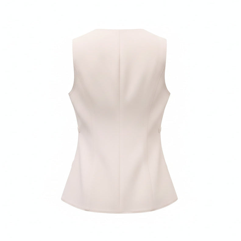 SMYTHE CREAM SUIT SET (BLAZER & VEST) - SIZE 8