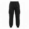 BALENCIAGA UNISEX BLACK CARGO PANTS WITH RED STRIPE - SIZE 48