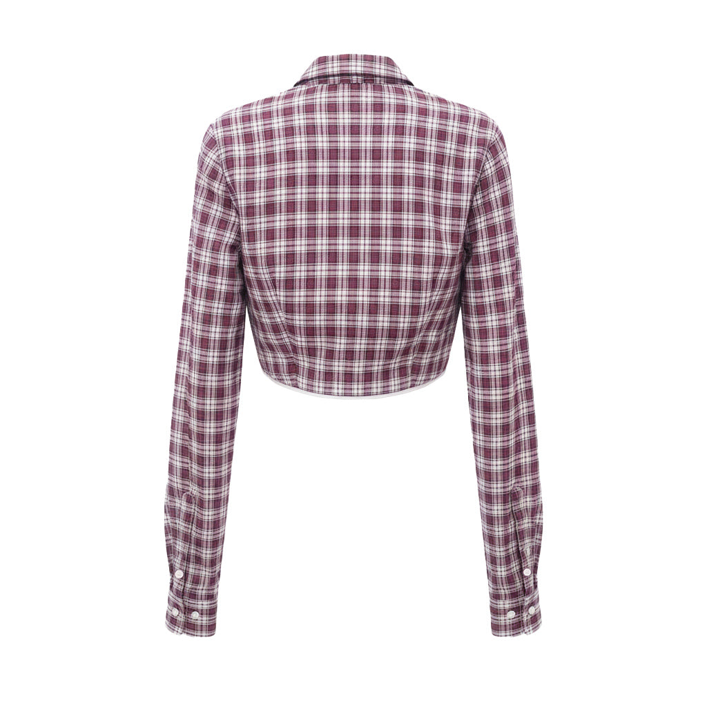 DSQUARED2 CROPPED CHECK SHIRT - SIZE 42