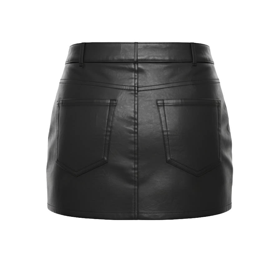 HELMUT LANG LEATHER MINI SKIRT - SIZE 0