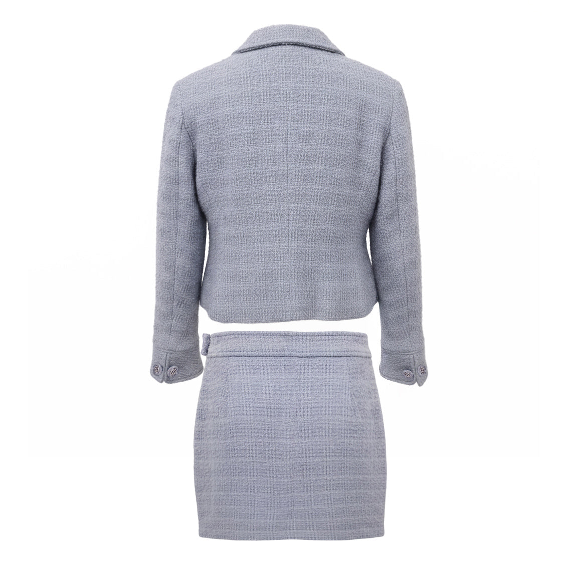 GUCCI 2-PIECE TWEED BABY BLUE SET - SIZE XS