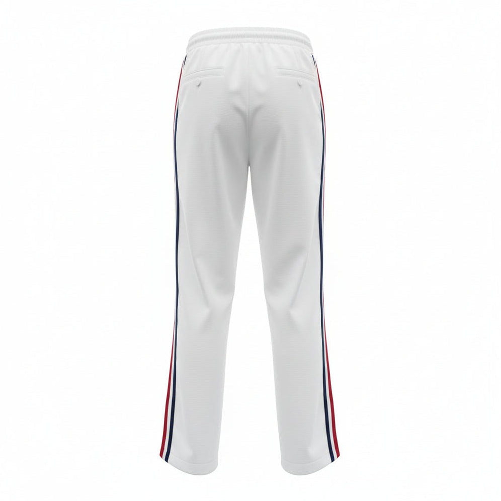 GUCCI WHITE SPORT ELASTIC WAIST HORSEBIT LOGO TROUSERS - SIZE XS