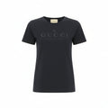 GUCCI BLACK LOGO SHORTSLEEVE T-SHIRT - SIZE L