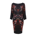 ALEXANDER MCQUEEN FLORAL PATTERNED SWEATER DRESS - SIZE M