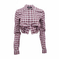 DSQUARED2 CROPPED CHECK SHIRT - SIZE 42