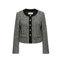 CELINE SALT AND PEPPER TWEED JACKET - SIZE 38