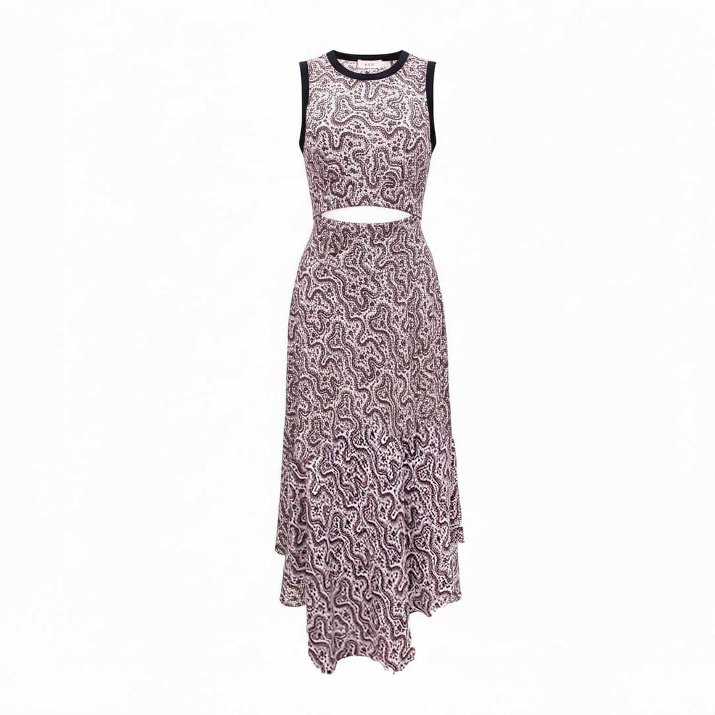 A.L.C. PAISLEY PATTERNED DRESS WITH CUTOUT DETAIL - SIZE 8