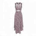 A.L.C. PAISLEY PATTERNED DRESS WITH CUTOUT DETAIL - SIZE 8