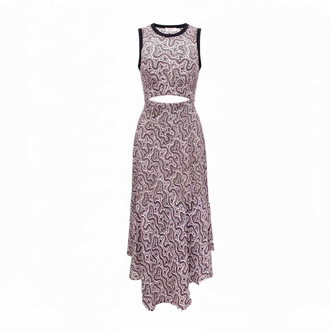 A.L.C. PAISLEY PATTERNED DRESS WITH CUTOUT DETAIL - SIZE 8