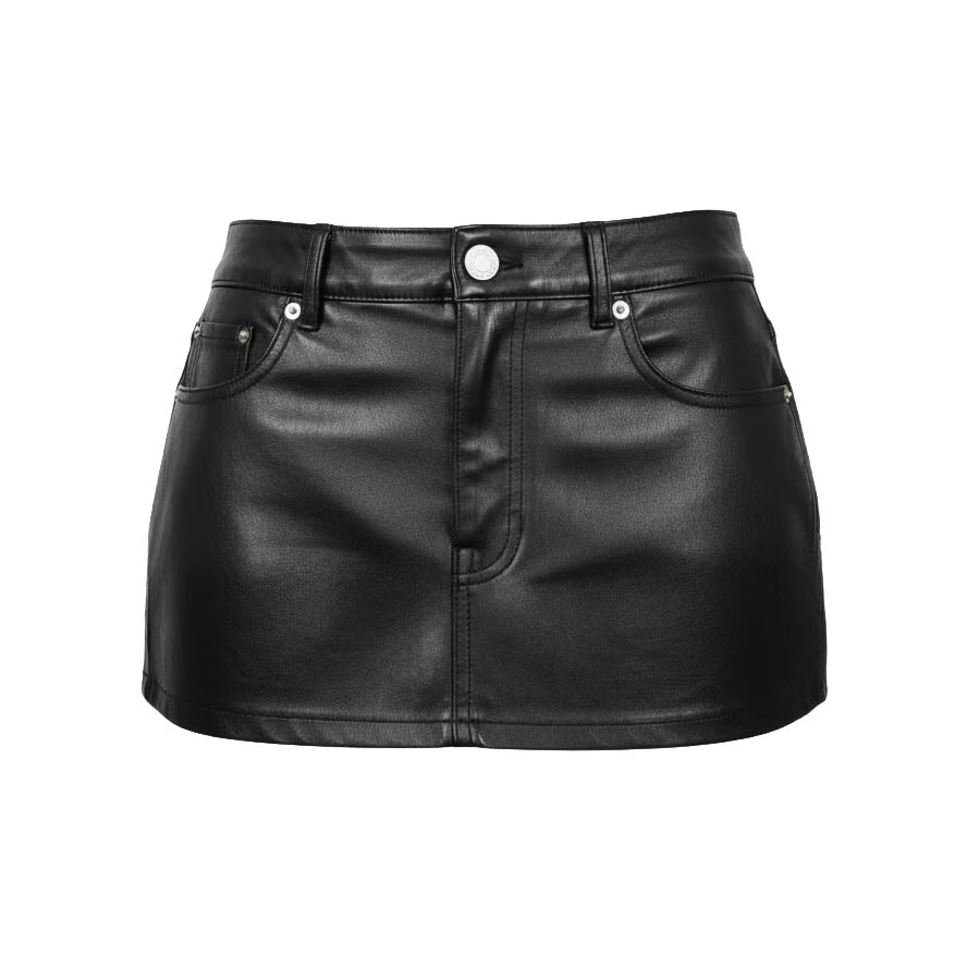 HELMUT LANG LEATHER MINI SKIRT - SIZE 0