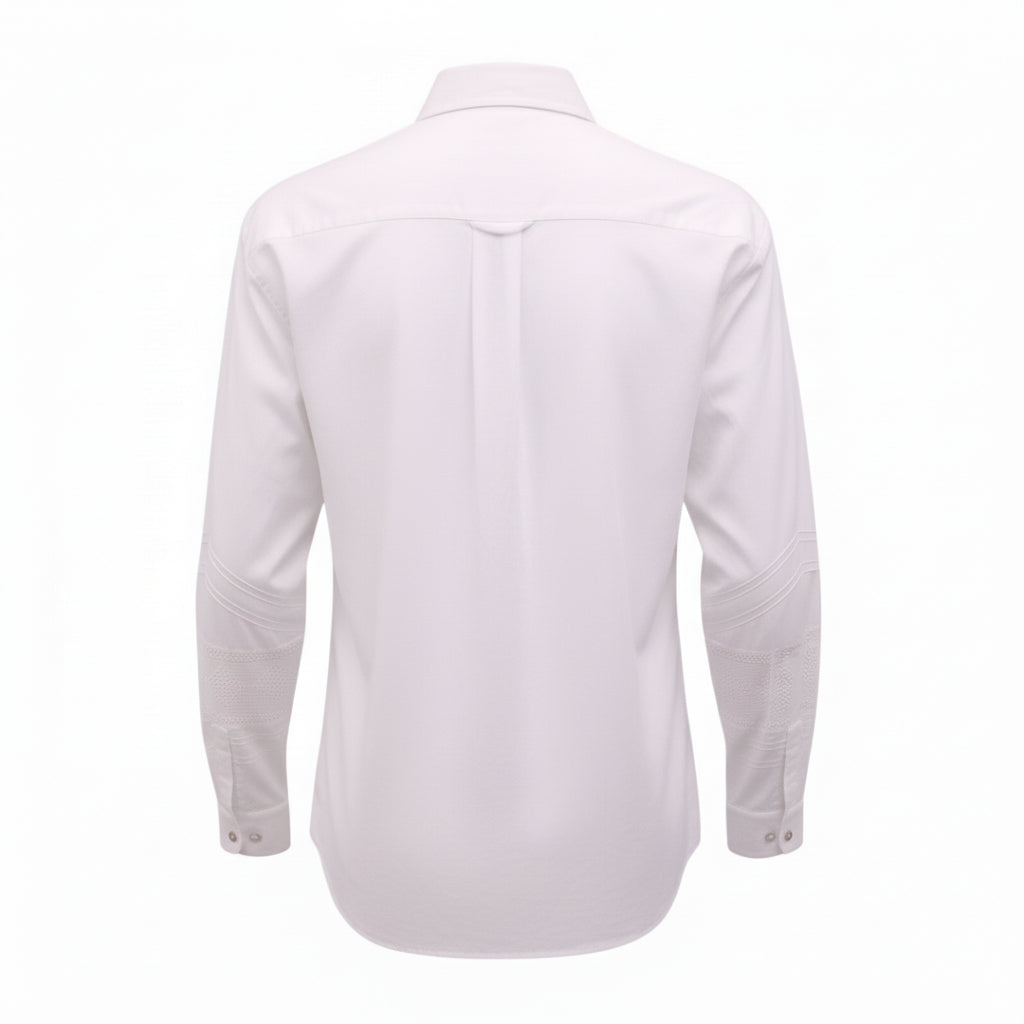 MARINE SERRE WHITE EMBROIDERED BUTTON UP SHIRT - SIZE XS