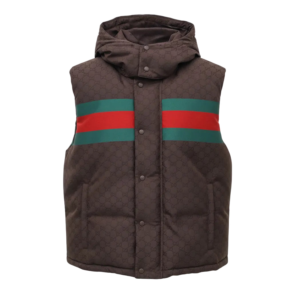 GUCCI PUFFER LOGO VEST - SIZE 58