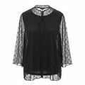 GUCCI CRYSTAL GG EMBELLISHED TULLE BLOUSE AND PANTS SET - SIZE 40