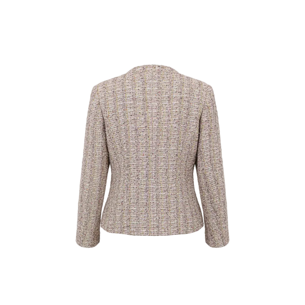 CHANEL MULTICOLOURED TWEED SHIMMER SKIRT SUIT - SIZE 40/42