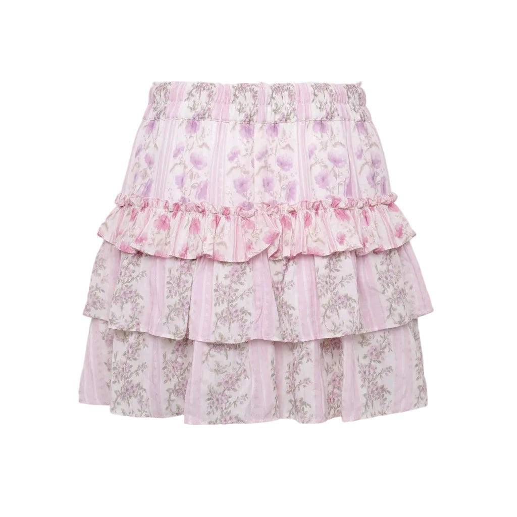 LOVESHACKFANCY 'CORBETT SKIRT' IN 'PASTEL CLOUDS' - SIZE P (XS)