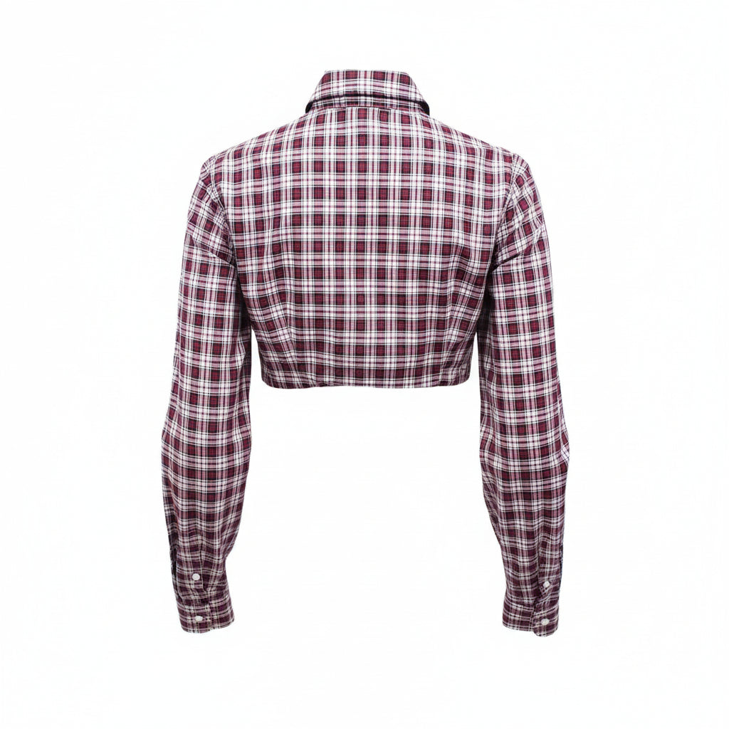 DSQUARED2 CROPPED CHECK SHIRT - SIZE 42