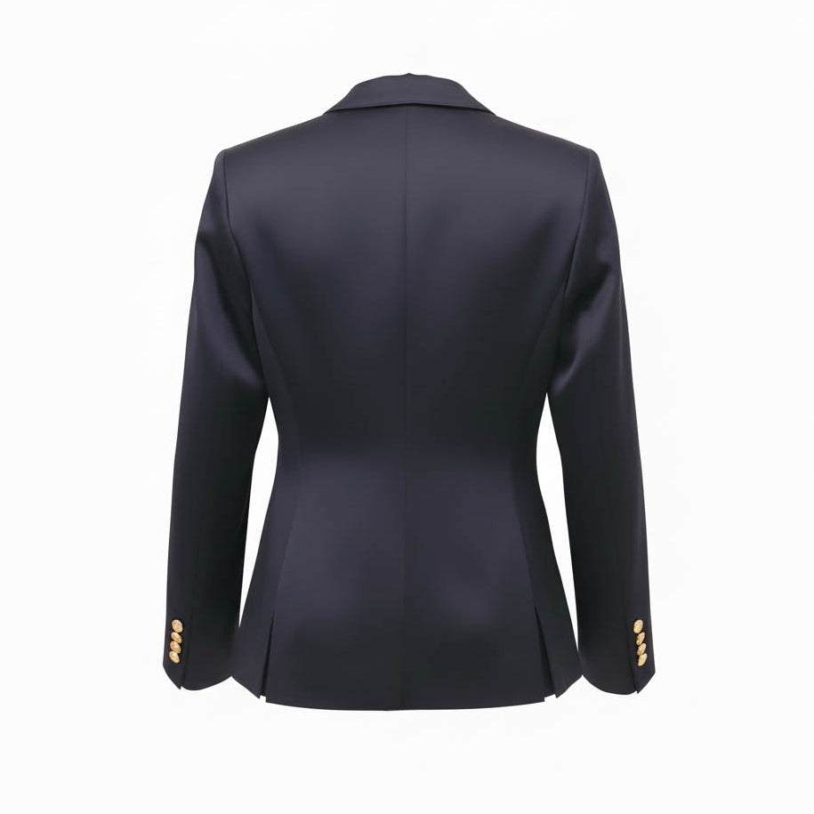 SMYTHE 3-PIECE BLACK SATIN SUIT WITH VEST, PANTS & JACKET - SIZE 12