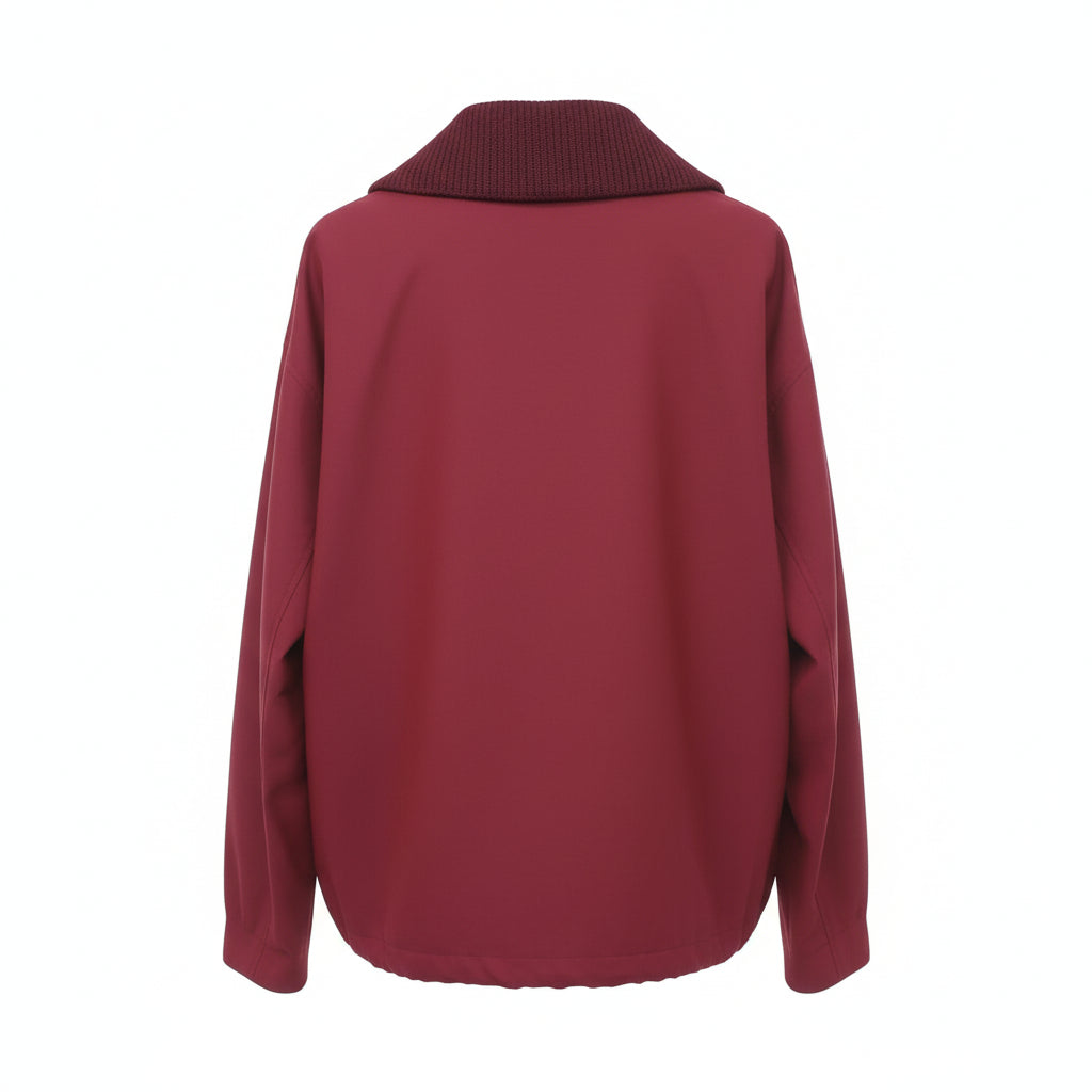 GUCCI BURGUNDY WINDBREAKER WITH LOGO - SIZE 42