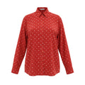 BALENCIAGA OVERSIZED RED HEART BLOUSE - SIZE 32