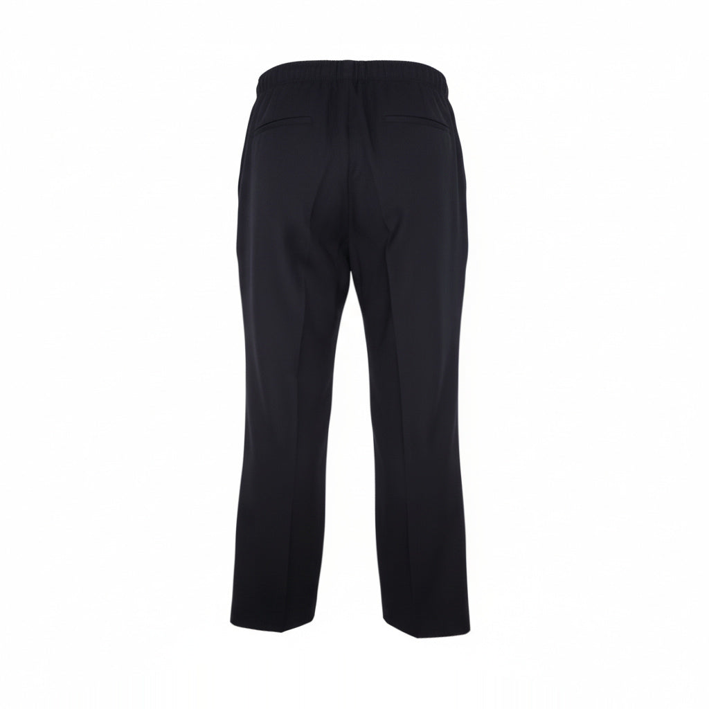 HELMUT LANG BLACK VISCOSE TROUSERS - SIZE 2