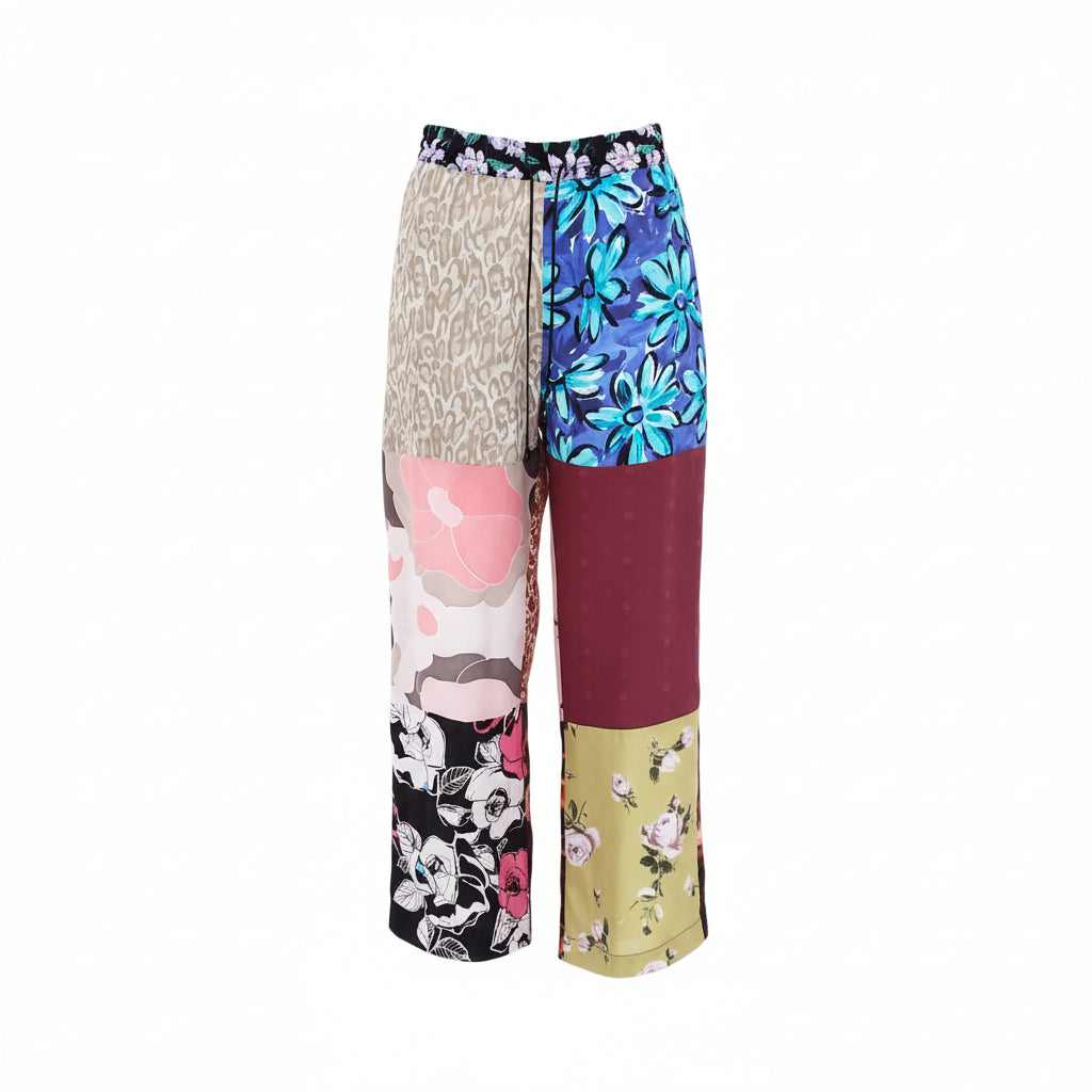 MARINE SERRE SCARF PRINT SILK TROUSERS - SIZE S