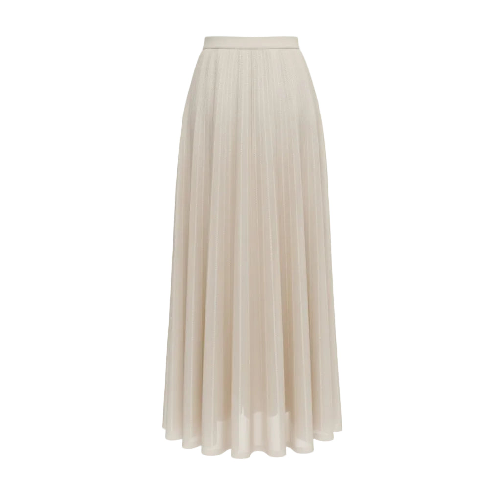 KHAITE CREAM LONG KNIT SKIRT - SIZE M
