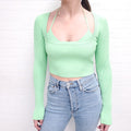 GAUGE 81 LIME GREEN RIBBED CROPPED SWEATER ($570) - SIZE XS