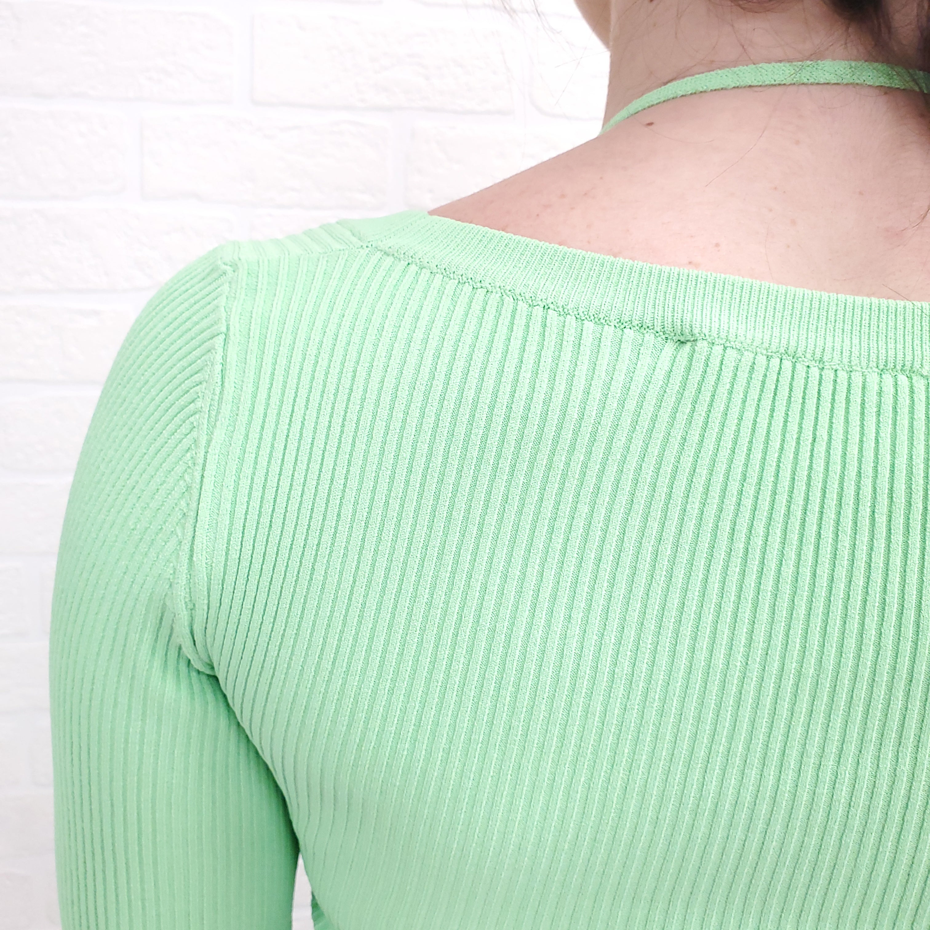 GAUGE 81 LIME GREEN RIBBED CROPPED SWEATER ($570) - SIZE XS