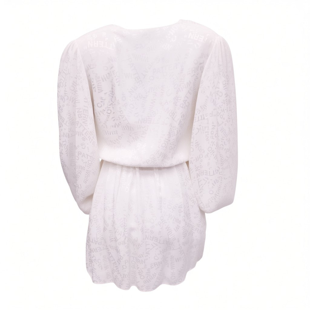 OFF-WHITE RUNWAY LOGO PATTERNED DRESS - SIZE 38