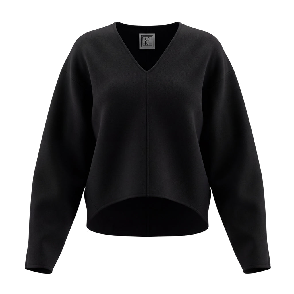 TOTÊME WOOL AND CASHMERE PULLOVER SWEATER - SIZE M