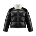 MONCLER BLACK PUFFER JACKET WITH LOGO ON SLEEVE AND BACK - SIZE 0 (XS)