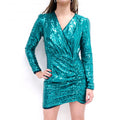 DUNDAS GREEN SEQUIN DRESS - SIZE 46