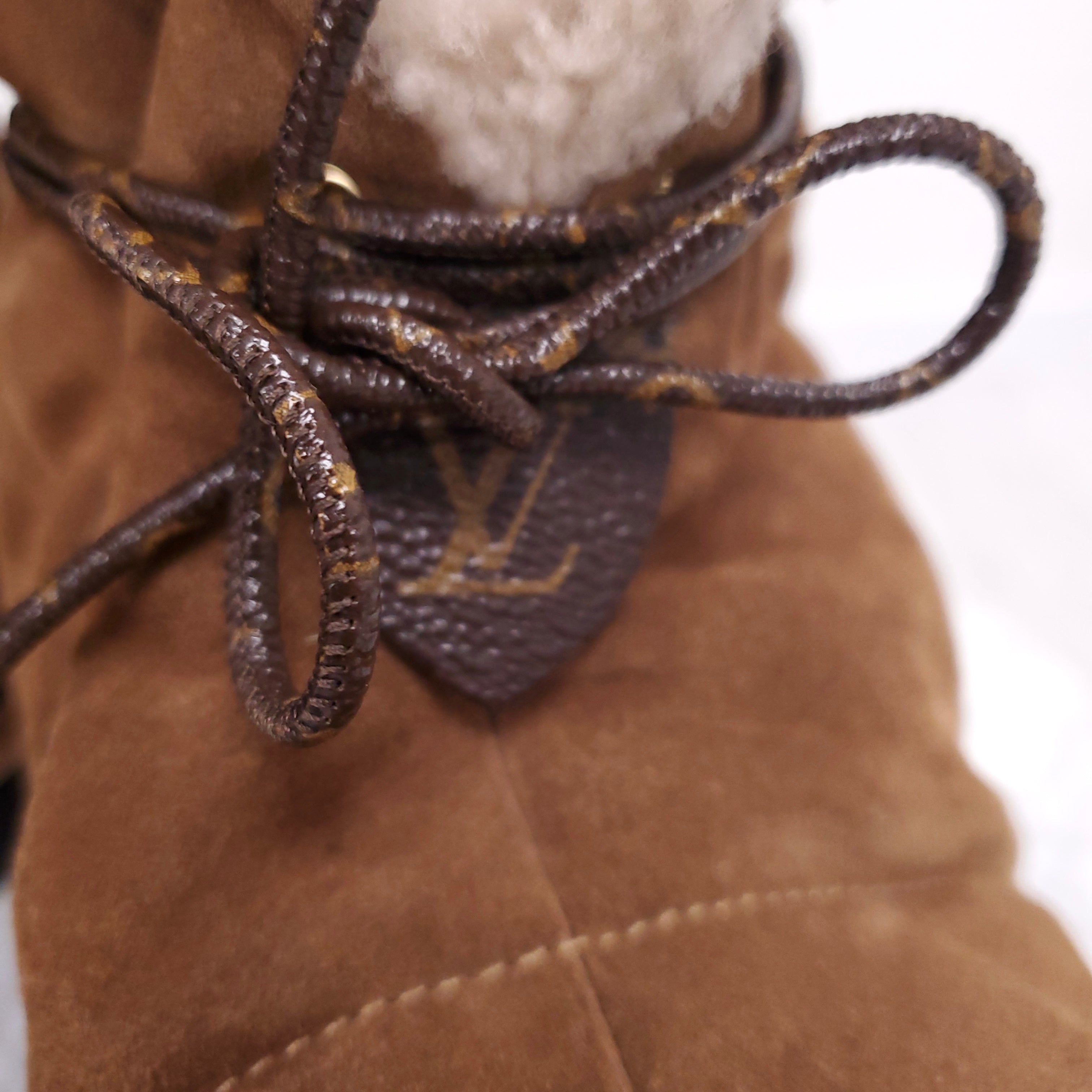 LOUIS VUITTON SUEDE PILLOW BOOTS - SIZE 36