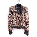 BALMAIN LEOPARD LEATHER JACKET - SIZE 36