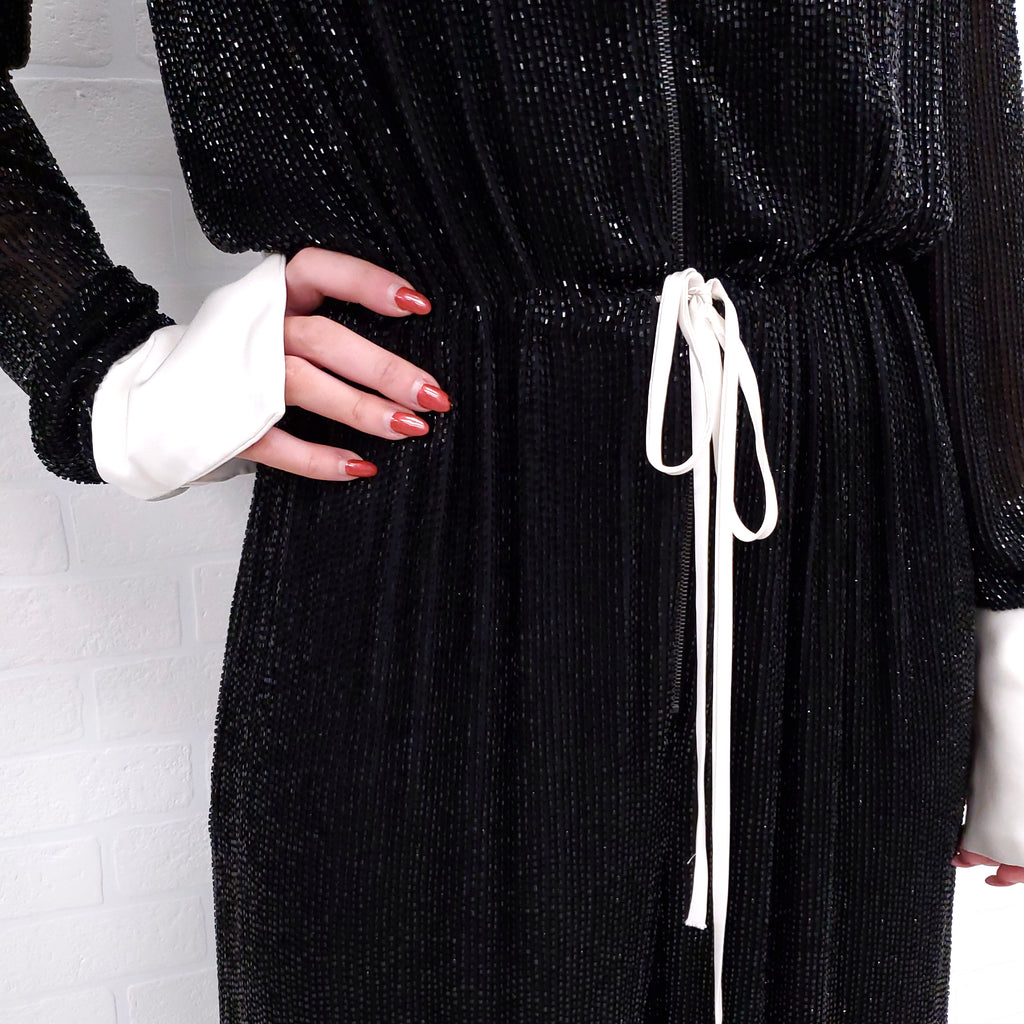 NAEEM KHAN SEQUIN JUMPSUIT - SIZE 8