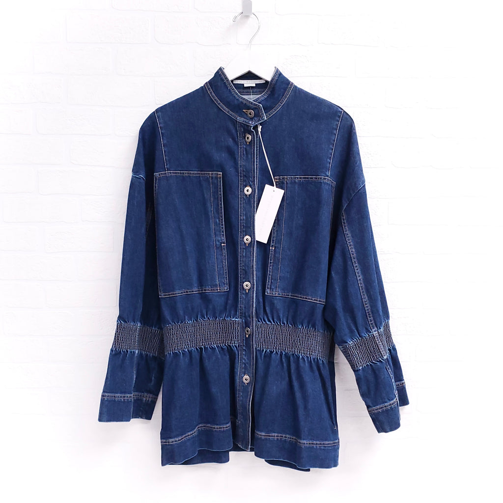 STELLA MCCARTNEY CINCHED JEAN JACKET - SIZE 44