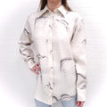 BRANDON MAXWELL GINGHAM FLORAL BLOUSE ($1995) - SIZE S