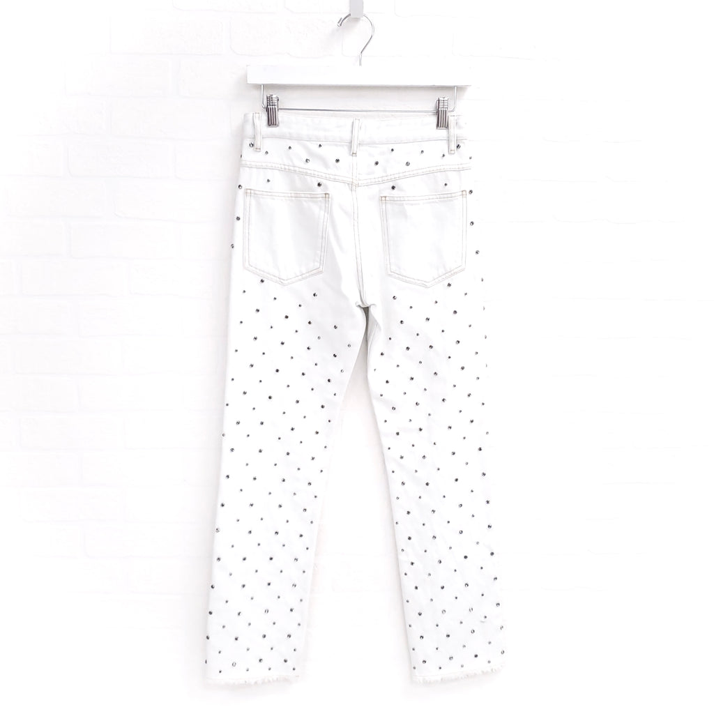 ISABEL MARANT WHITE JEANS WITH CRYSTALS ($1,100) - SIZE 36