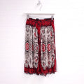 VALENTINO PRINTED SILK PLEATED SKIRT ($3500) - SIZE 40